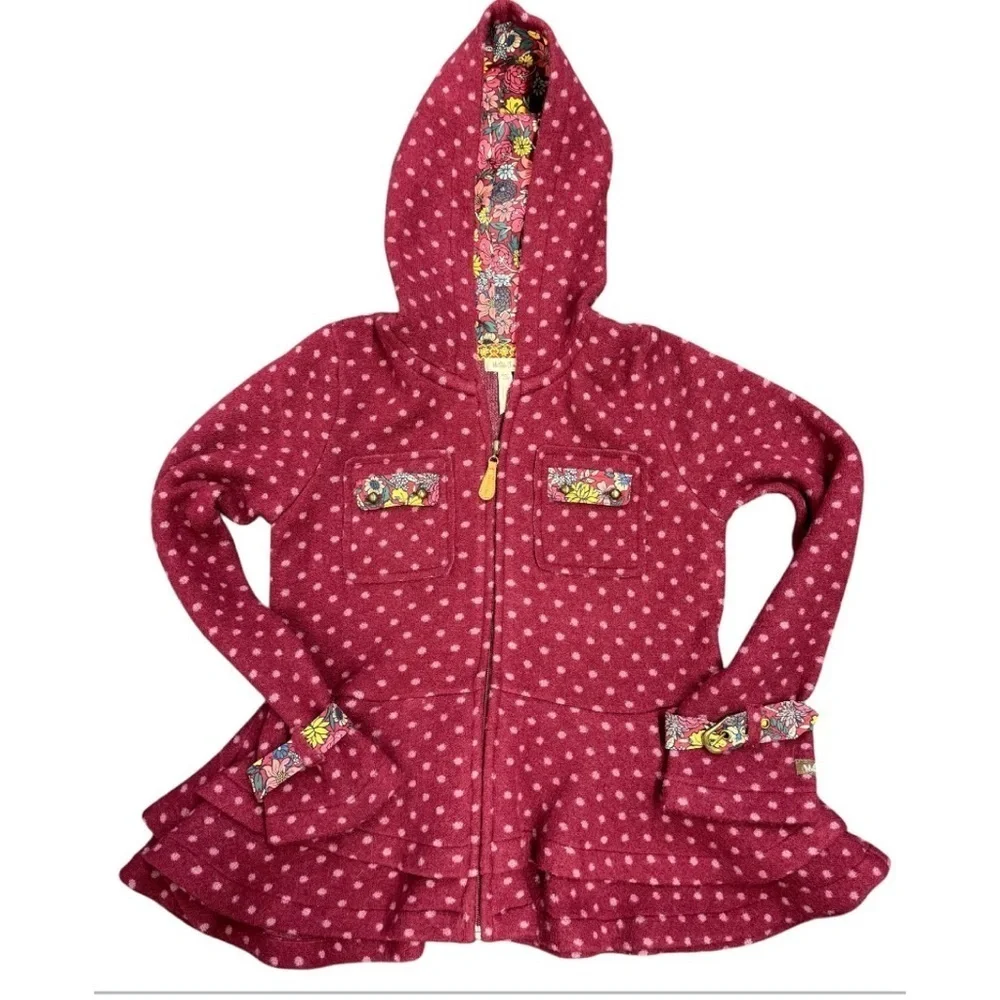 Matilda Jane Girls Devon Tiered Wool Winter Coat Boutique Jacket Size 14